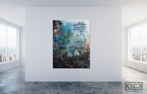 
                
                    Load image into Gallery viewer, Large Abstract Art Prints With Scripture and Prayers.  Bible Verse Modern Art Prints by Michel Keck.
                
            