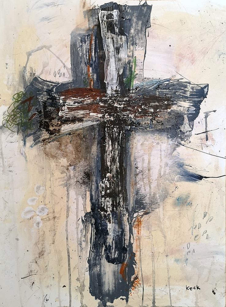
                
                    Load image into Gallery viewer, Abstract paintings of crosses. abstract cross art prints
                
            