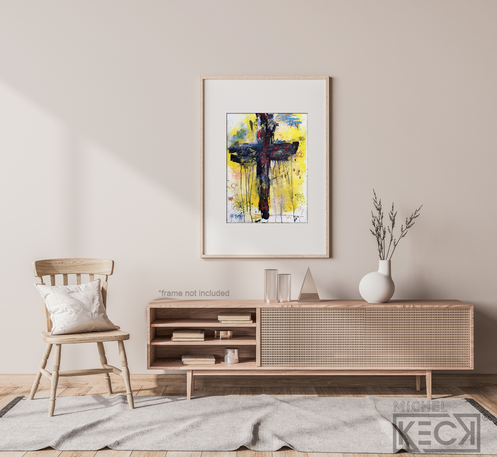 
                
                    Load image into Gallery viewer, CROSS ART GALLERY: Vibrant, religious cross art paintings - crucifix art
                
            