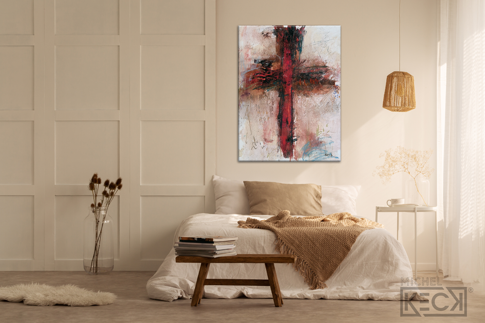 
                
                    Load image into Gallery viewer, #112005 Abstract Cross Art Print
                
            