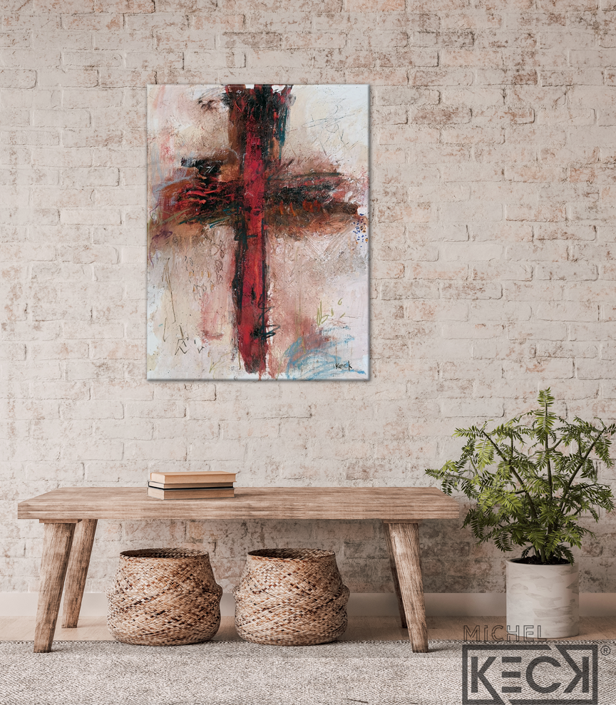 
                
                    Load image into Gallery viewer, #112005 Abstract Cross Art Print
                
            