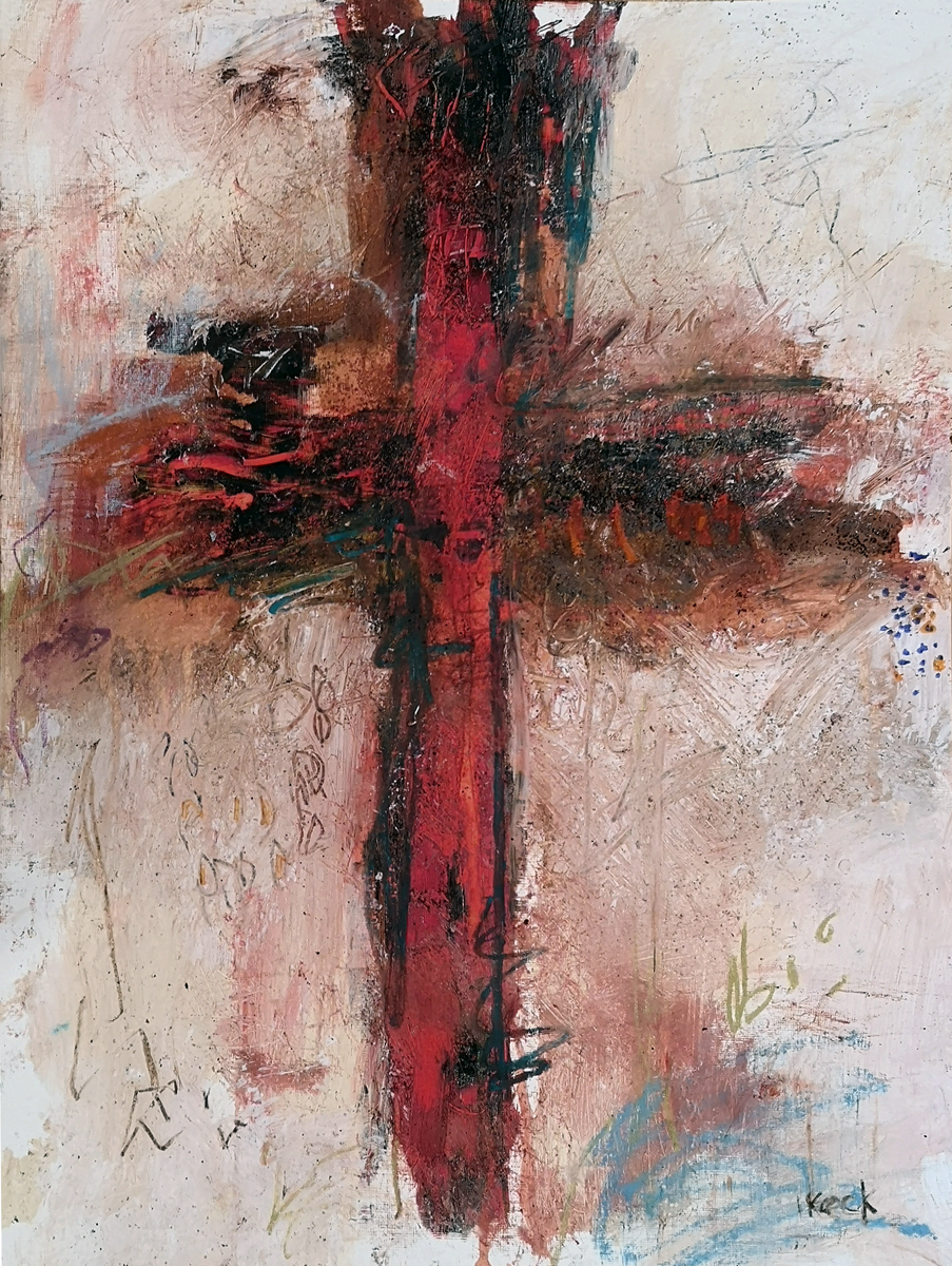 ORIGINAL ABSTRACT CROSS ART PAINTINGS by Michel Keck