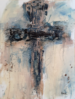 Cross Art. Abstract art prints with crosses.  Cross art paintings and cross art prints on canvas.