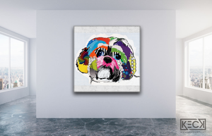 
                
                    Load image into Gallery viewer, Abstract Dog Art Collage Canvas Prints Forsale
                
            
