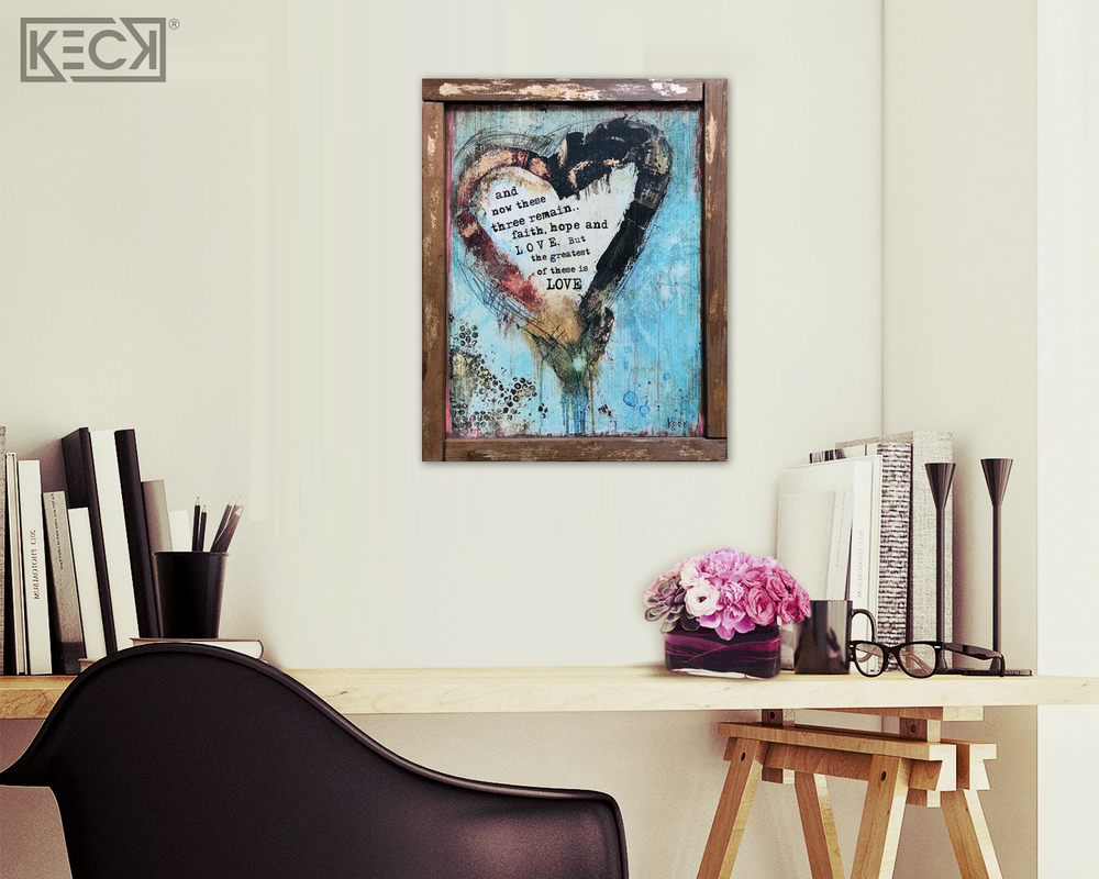 Carter' Wrapped Canvas Geometric Heart Wall Art Set – Ready2HangArt
