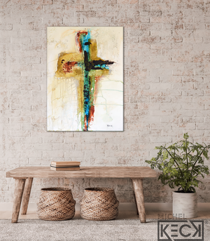 
                
                    Load image into Gallery viewer, #CA221 Abstract Cross Art Print
                
            
