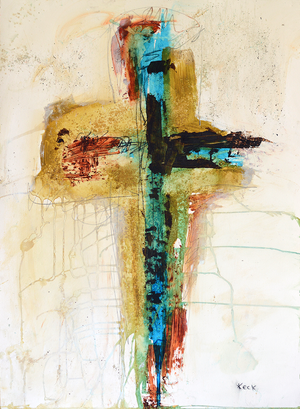 
                
                    Load image into Gallery viewer, #CA221 Abstract Cross Art Print
                
            