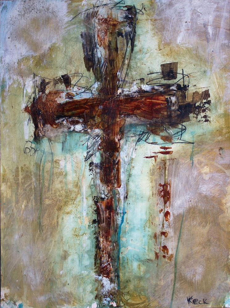 
                
                    Load image into Gallery viewer, Original Abstract Cross Art Painting
                
            