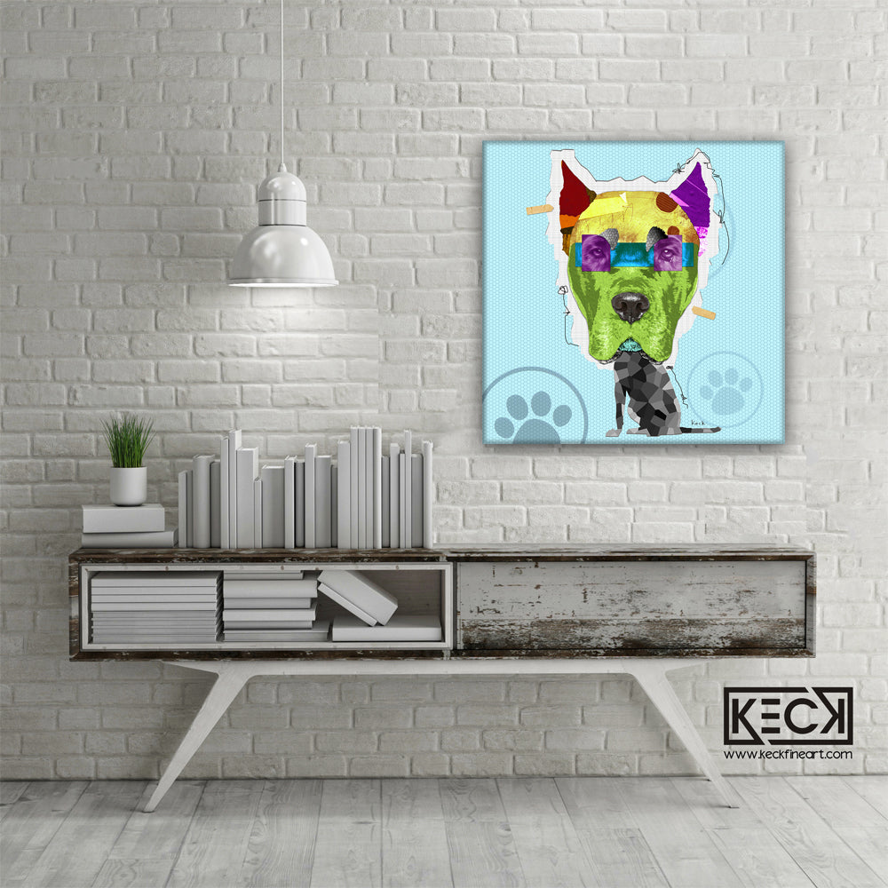 COLORFUL DOG ART BY MICHEL KECK