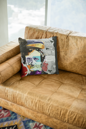EDGAR ALLAN POE THROW PILLOWS | Indoor and Outdoor Art Pillows 