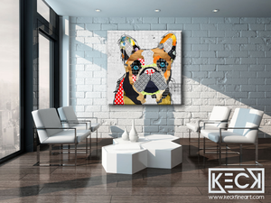 FRENCHIE ART GALLERY | French Bulldogs by Michel Keck - Colorful and Modern Dog art prints for modern decor