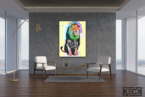 abstract lion art