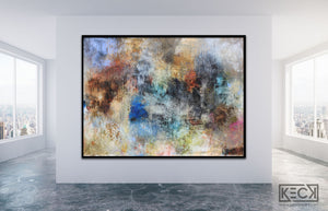 Large Abstract Art. Huge Mixed Media Paintings. Oversized Abstract, Collage and Mixed Media Paintings for Large Wall Spaces.