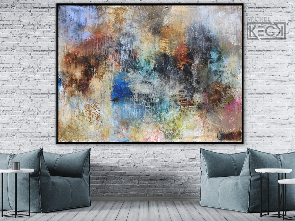 
                
                    Load image into Gallery viewer, Original Abstract Art Paintings - Upscale, high-end contemporary abstract art paintings by world renowned abstract artist Michel Keck
                
            