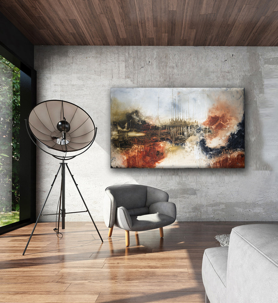 ABSTRACT ART Canvas Print of TRYING TO BE HEARD