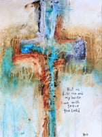 #071605 <br> Joshua 24:15 <br> Original Cross Painting on Paper